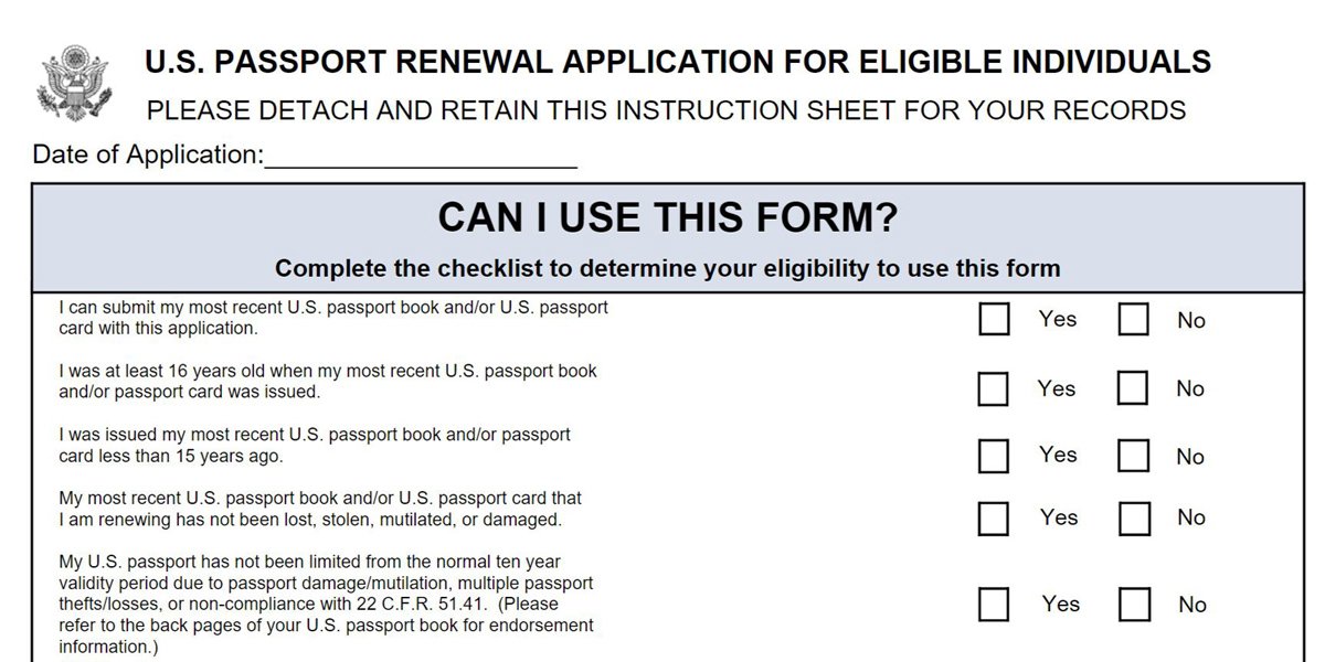 DS82 Passport Renewal Application Form Passport Office Near Me